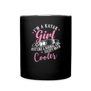 Je suis une fille de kayak et beaucoup plus cool Paddle Boat - Mug uni - noir - Devant