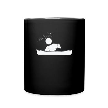 Kayak Wasser Paddelboot Wassersport Kanu - Tasse einfarbig - Schwarz - Vorne