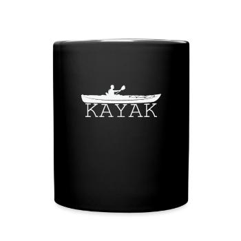 Kayak Paddelboot Wassersport Kanu fahren - Tasse einfarbig - Schwarz - Vorne