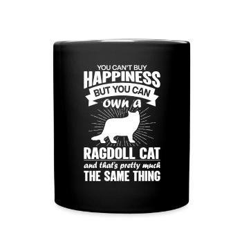 Kann Eine Ragdoll -Katze Kaufen - Tasse einfarbig - Schwarz - Vorne