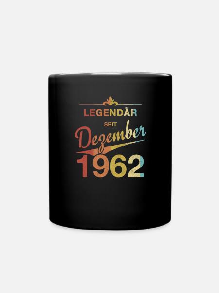 Legendär 60. Geburtstag Dezember 1962 Jahrgang 62 - Tasse einfarbig - Schwarz