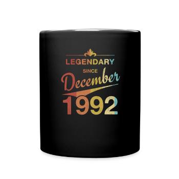 30th birthday Legendary December 1992 Vintage 92 - Full Colour Mug - black - Front