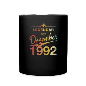 Legendary 30th birthday December 1992 Vintage 92 - Full Colour Mug - black - Front