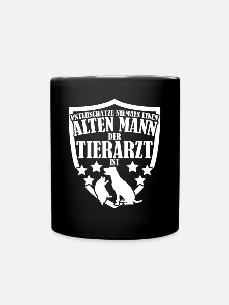 Tierarzt Tierärztin Tierarztpraxis - Tasse einfarbig - Schwarz