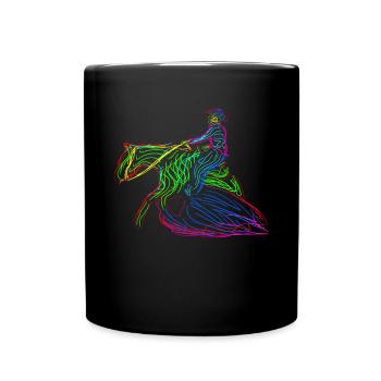 Reining dressage équitation colorée équitation western - Mug uni - noir - Devant