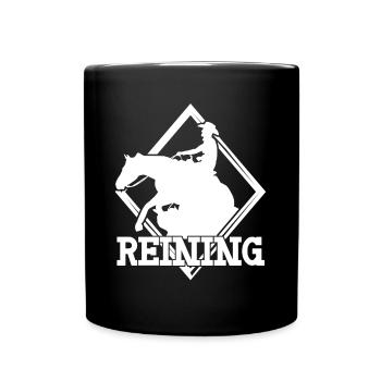 Cavaliers de Reining Riding Western Riding - Mug uni - noir - Devant
