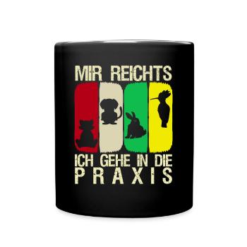 Tierarzt Tierärztin Retro Tierarztpraxis - Tasse einfarbig - Schwarz - Vorne