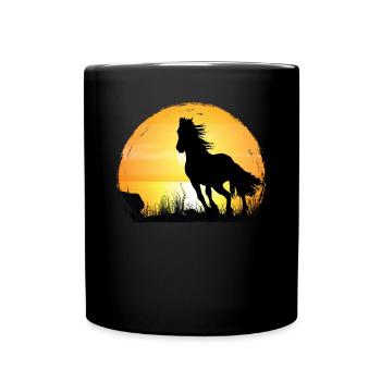 Coucher de soleil - Arabian Horse - Mug uni - noir - Devant