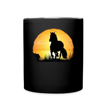 Sunset - Andalusian Horse - Full Colour Mug - black - Front