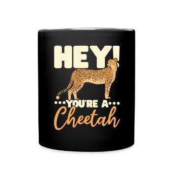 You are a Cheetah Wildlife Animal Zookeeper - Full Colour Mug - black - Front