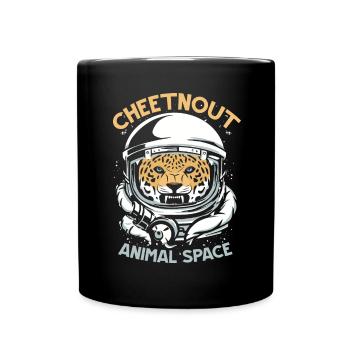 Cheetnaut Animal Space Cheetah Wildlife Astronaute - Mug uni - noir - Devant