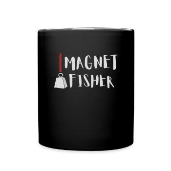 Magnet Fishing Magnet Fisher Fisherman - Full Colour Mug - black - Front