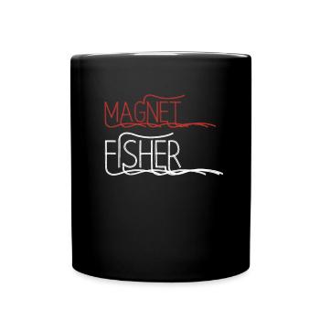 Magnet Fishing Magnet Fisher Fisherman - Full Colour Mug - black - Front