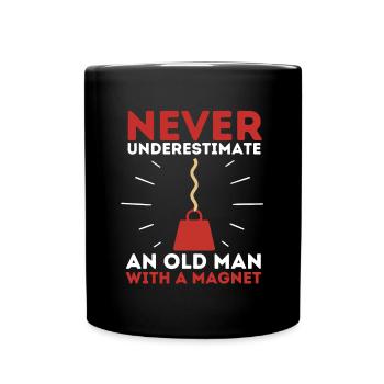 Magnet Fishing Magnet Fisher Fisherman - Full Colour Mug - black - Front
