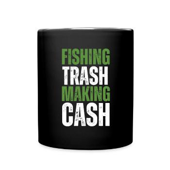 Magnet Fishing Magnet Fisher Fisherman - Tasse einfarbig - Schwarz - Vorne
