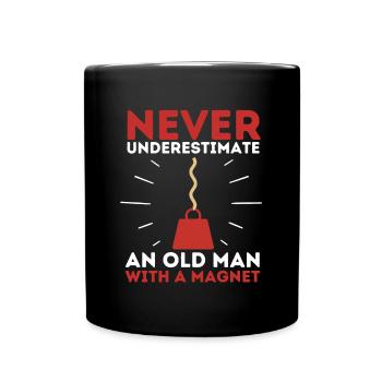 Magnet Fishing Magnet Fisher Fisherman - Tasse einfarbig - Schwarz - Vorne