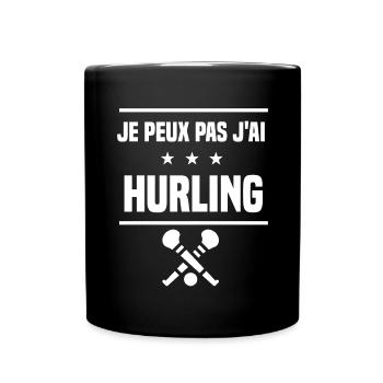 Je Peux Pas J'ai hurling humour caman - Mug uni - noir - Devant