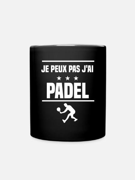Je Peux Pas J'ai padel humour padeliste - Mug uni - noir