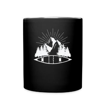 Kayak Canoeing Paddle Boat Water Sports - Full Colour Mug - black - Front