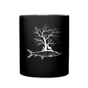 Graphic Tree - Fish Bone Fish - Full Colour Mug - black - Front
