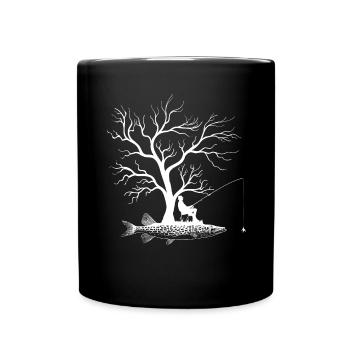 Arbre graphique - Sélecteur de chaîne de poisson - Mug uni - noir - Devant
