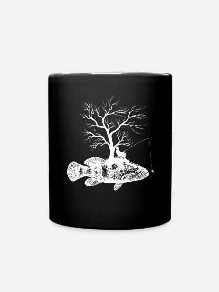 Arbre graphique - Mérou à poissons - Mug uni - noir