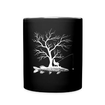 Graphic Tree - Fish Northern Pike - Full Colour Mug - black - Front