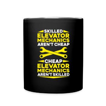 Elevator Fitter Elevator Mechanic Elevator Mechanic - Full Colour Mug - black - Front