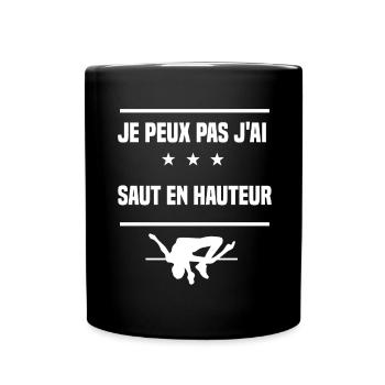 Je Peux Pas J'ai saut en hauteur humour athlète - Mug uni - noir - Devant