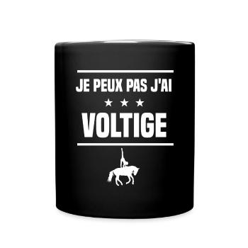 Je Peux Pas J'ai voltige humour voltigeur - Mug uni - noir - Devant