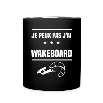 Je Peux Pas J'ai wakeboard wind surf wakeboardeur - Mug uni - noir - Devant