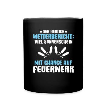 Pyrotechniker Feuerwerk Pyrotechnik Pyrotechnician - Tasse einfarbig - Schwarz - Vorne