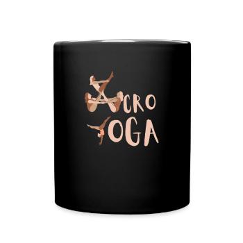 Acroyoga Manual Acro Yoga Yogi - Tasse einfarbig - Schwarz - Vorne