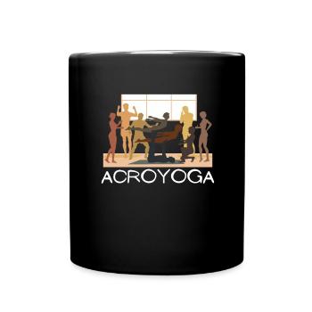 Acroyoga Manual Acro Yoga Yogi - Tasse einfarbig - Schwarz - Vorne