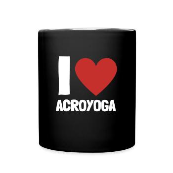 Acroyoga Manual Acro Yoga Yogi - Tasse einfarbig - Schwarz - Vorne