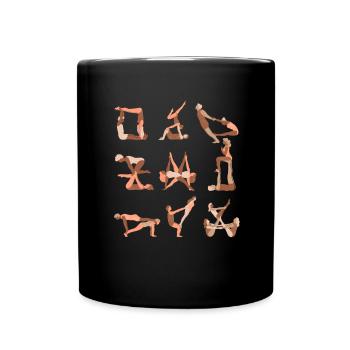 Acroyoga Manual Acro Yoga Yogi - Tasse einfarbig - Schwarz - Vorne
