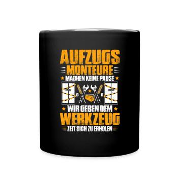 Elevator Fitter Elevator Mechanic Elevator Mechanic - Full Colour Mug - black - Front