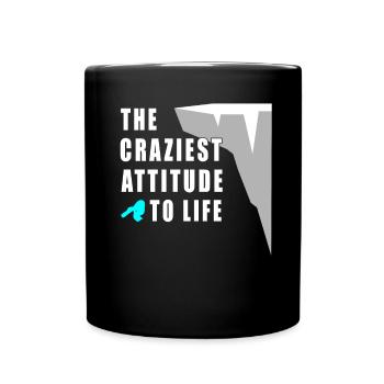 The craziest feeling cliff jumping - Full Colour Mug - black - Front