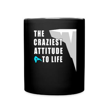 The craziest feeling cliff jumping - Full Colour Mug - black - Front