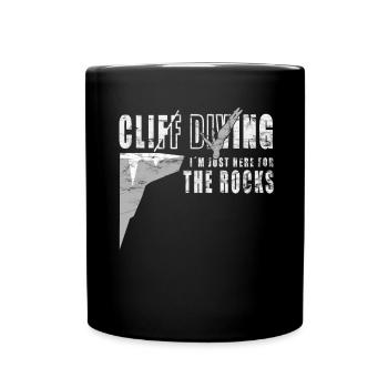 Here for the Rocks - Cliff Jumping - Full Colour Mug - black - Front