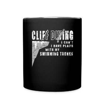 I can't - fun cliff jumping - Full Colour Mug - black - Front