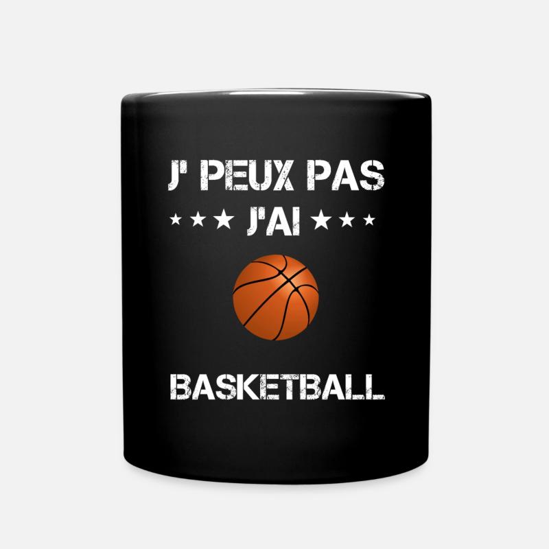 Je peux pas j'ai basketball cadeau basketteur - Mug uni - noir