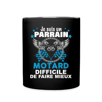 Motard Et Parrain Idée Cadeau Tonton - Mug uni - noir - Devant
