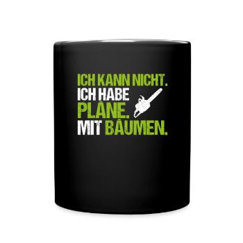 Forstwirt Forstwirtschaft Waldfacharbeiter Wald - Tasse einfarbig - Schwarz - Vorne