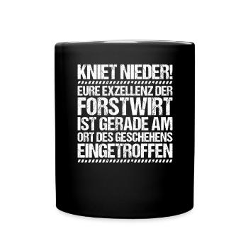 Forstwirt Forstwirtschaft Waldfacharbeiter Wald - Tasse einfarbig - Schwarz - Vorne