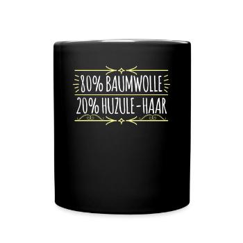 Huzule Haare Reiter Pferd - Tasse einfarbig - Schwarz - Vorne