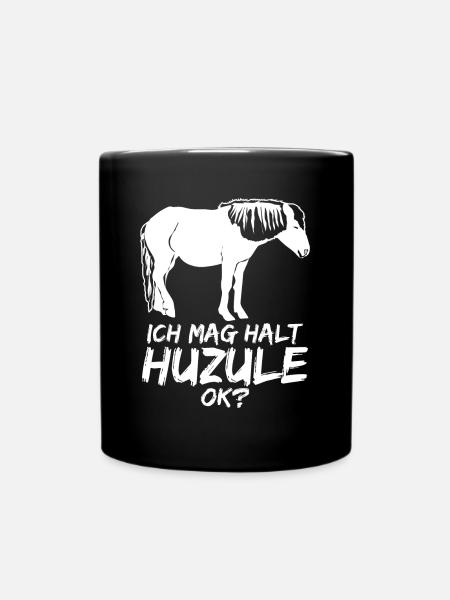 Huzule Pferd Reiter Reiten - Tasse einfarbig - Schwarz