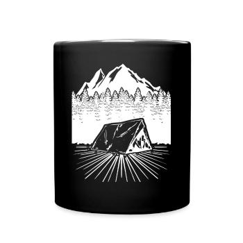 Tente extérieure Camping Randonnée Escalade - Mug uni - noir - Devant