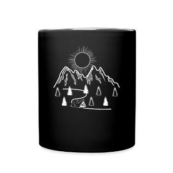 Mountain Sports Alps Hiking Climbing Mountains - Full Colour Mug - black - Front