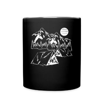 Mountain Sports Alps Mountains Hiking Climbing - Full Colour Mug - black - Front